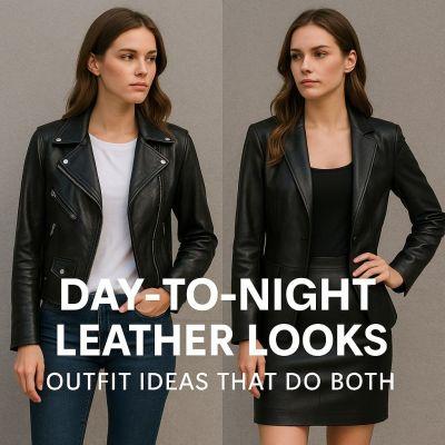Looks de cuero para el día y la noche: Ideas de outfits que se adaptan a ambos estilos