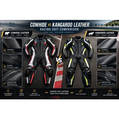 cowhide vs kangaroo leather motorcycle suits