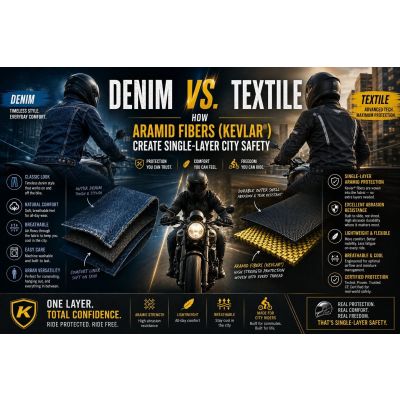 Kevlar riding jeans with aramid fiber reinforcement for city motorcycle safety and abrasion resistance