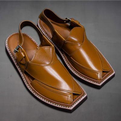 Chappal en cuir Kaptaan couleur tan