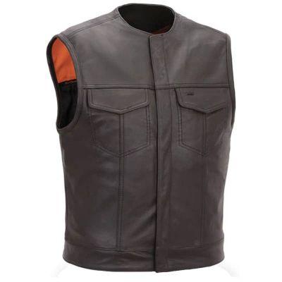 Chaleco de cuero para moto
