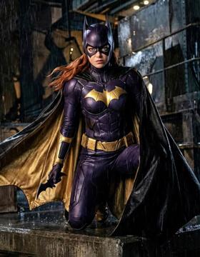 Giacca di Pelle Batgirl