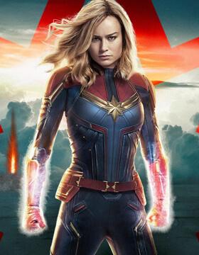Giacche in Pelle Captain Marvel per Donne