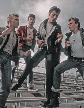 Chaqueta Grease Película de Cuero