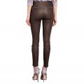 Brown Leather Skinny Pants