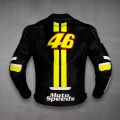 Vr46 Leather Jacket Valentino Rossi back view