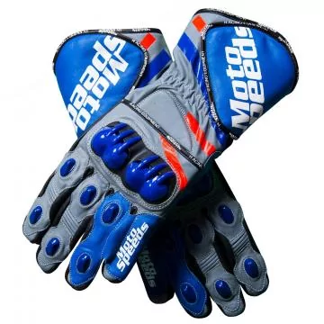 Blue MotoGP Leather Gloves hotsell Motorbike Leather Motorcycle Bikers Gloves