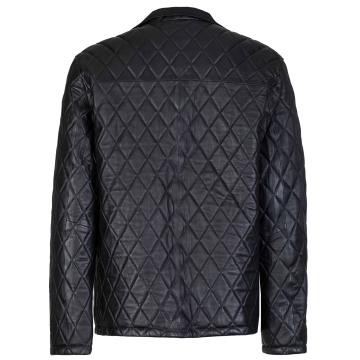 Black Rivet Leather Jacket Mens