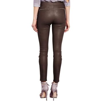 Brown Skinny Leather Pants Ladies