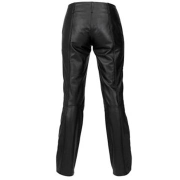 Womens Black Leather Pants Fashion