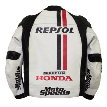 White Honda Repsol Leather Jacket