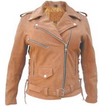 Ladies Motorcycle Jacket Brown