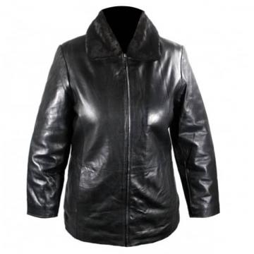 Leather Jacket With Fur Collar Womens