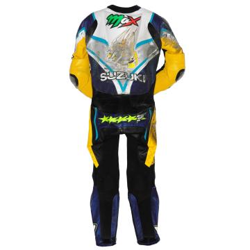 Max Biaggi Suzuki Full Body Motorcycle Suit WSBK 2007