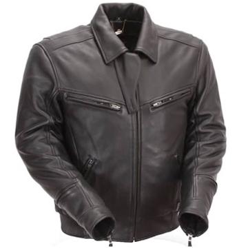 Motorradjacke Schwarz Nackte Leder Bronson Hybrid