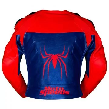 The Amazing Spiderman Jacket Embossed Spider Logo Biker Jacket, Mens outlet Leather Jacket