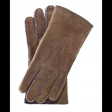 Leather Collection Suede Shearling Gloves Men