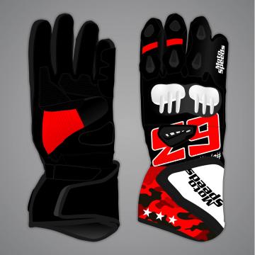 Rote Leder-Motorradjacke Francesco Bagnaia MotoGP 2025