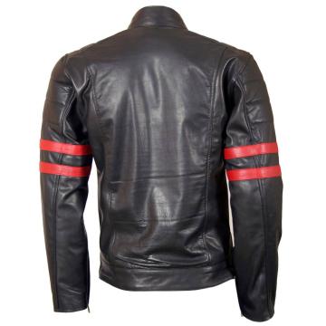 X-MEN Leather Jacket Wolverine with Red Strips