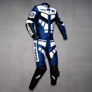 Blue motorcycle fashion suit