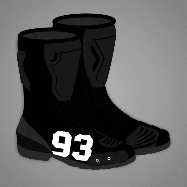 Black Motorcycle Boots Marc Marquez British GP 2024