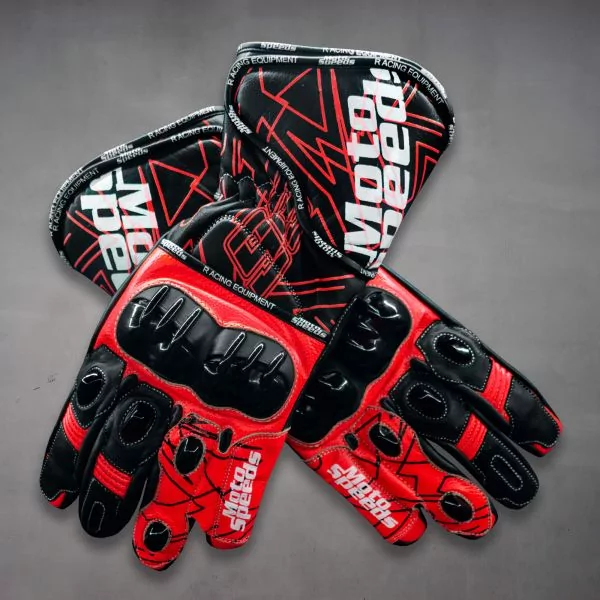 Red and black motorcycle gloves shop
