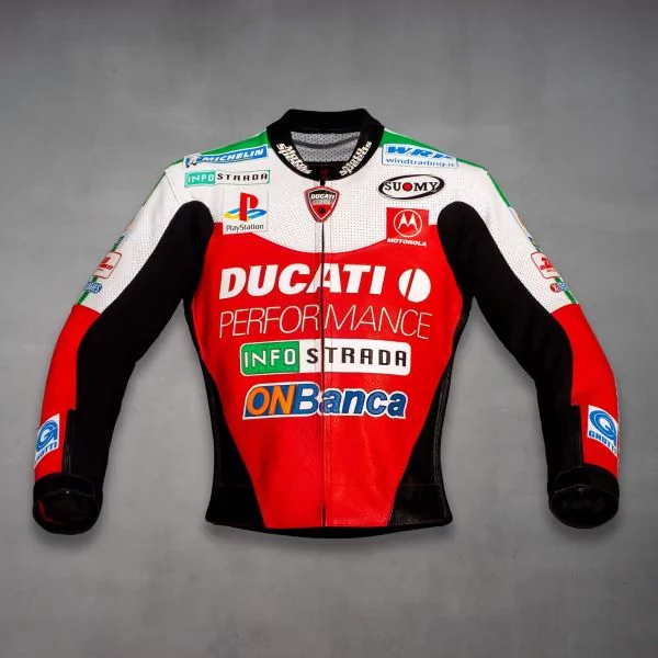 Vintage Ducati Leather Jacket Troy Bayliss WSBK 2001