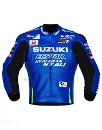 Andrea Iannone Suzuki MotoGP 2017 Leather Jacket front