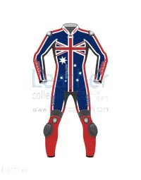 Australian Flag Moto Racing Suit front view