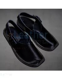 Black Leather Chappal