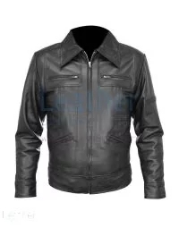 классик рубашка стиль кожаный куртка спереди вид
