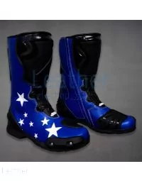 bottes moto bleu