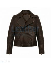 Furiosa Mad Max Brown Leather Jacket front view