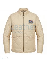Princess Leia White Leather Jacket front view