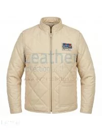 Princess Leia White Leather Jacket front view