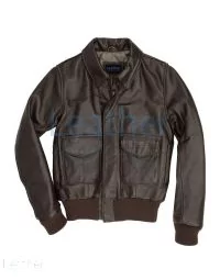 Flight Leather Bomber Jacket For Women front view
