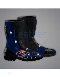 Blue Biker Boots
