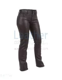womens leather jeans