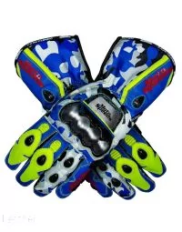 blue camo gloves