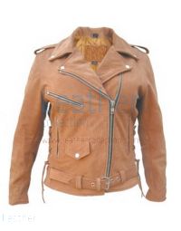 Veste de moto marron