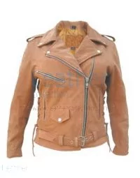 motorcycle jacket brown