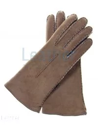 suede shearling gloves