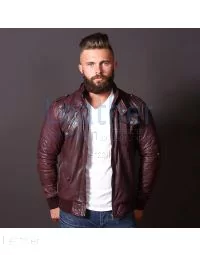 leather bomber jacket mens