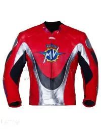 MV Agusta Racing Leather Jacket front view