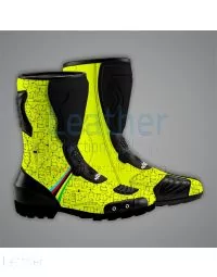 Neon Yellow Motorcycle Boots