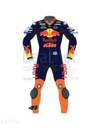 Pol Espargaro Red Bull KTM MotoGP 2015 Leather Suit front view