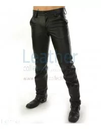 Police Leather Pants Front View