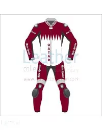 Qatar Flag Motorbike Race Suit front view