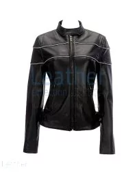 womens leather biker jacket