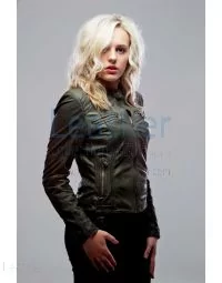 sassy leather jacket women side view